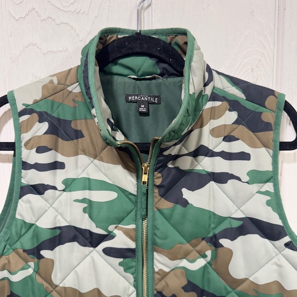 J. Crew Mercantile Excursion Printed Quilted Puffer Vest In Camo - Picture 3 of 8